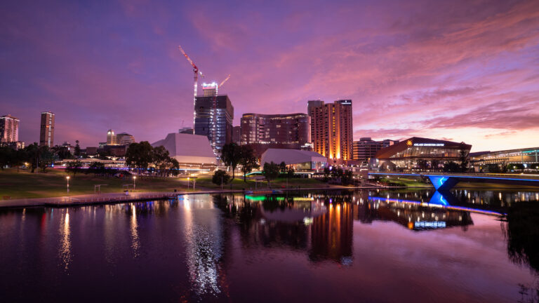 Summer Sunset on River Torrens, Adelaide, South Australia